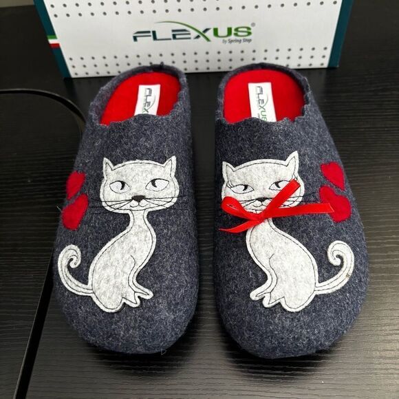 Spring Step, Flexis Penelopie Indoor Outdoor Slipper, Woman’s, Navy, 40/9, NWT - Picture 6 of 13